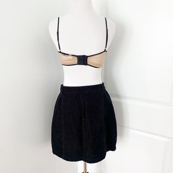 SOLD. Asos Black Corduroy Skirt - Picture 4 of 5